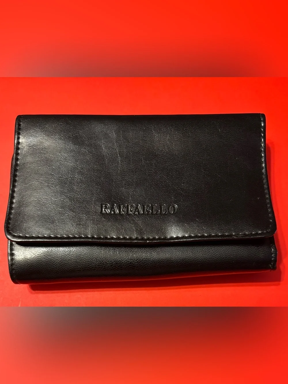 RAFFAELLO ROSSI Black Leather Fold Wallet